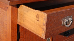 Gustav Stickley branded signature on drawer.   1912-1916